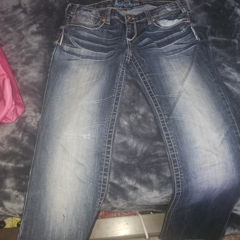 Ariya Low Rise Jeans in Dark Blue